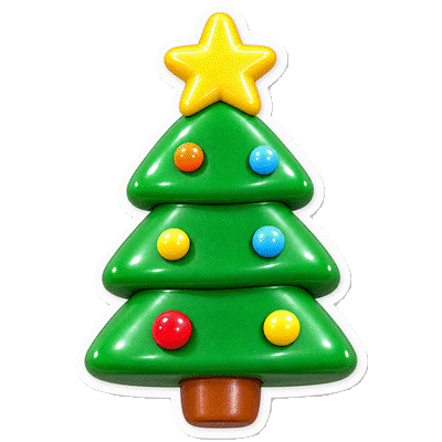 Sticker albero di Natale