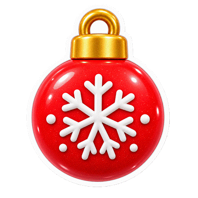 Sticker pallina di Natale